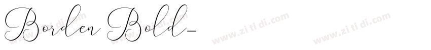 Borden Bold字体转换